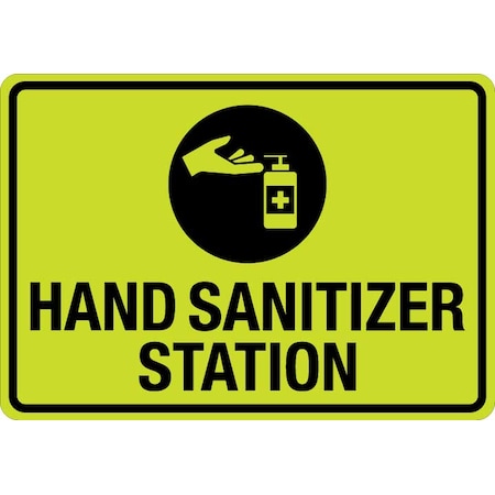 Sign, Hand Sanitizer Station (W Sym), LCUV-0108ST-RA_14x10